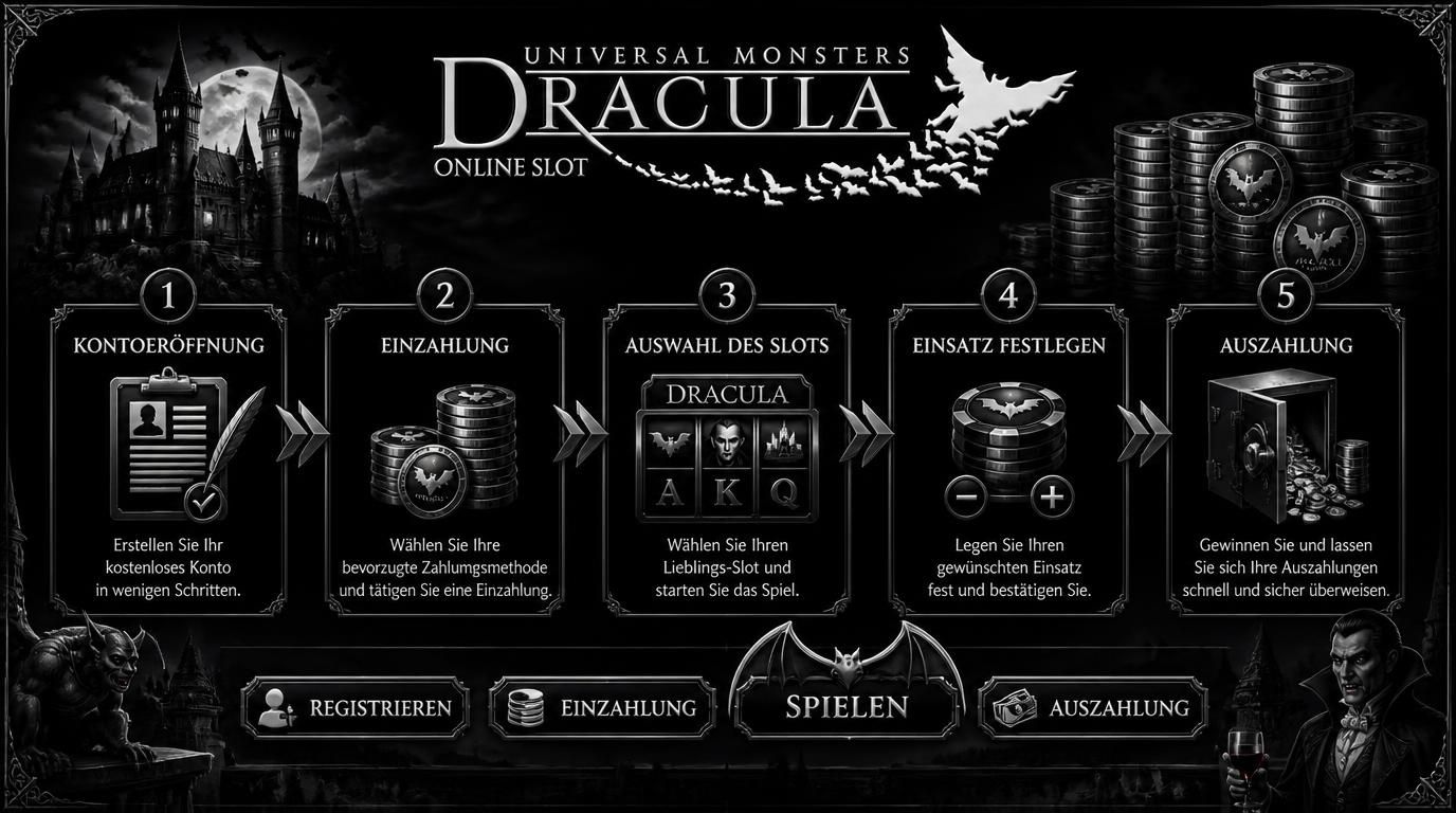 Schritte zur ersten Runde bei Dracula Slot